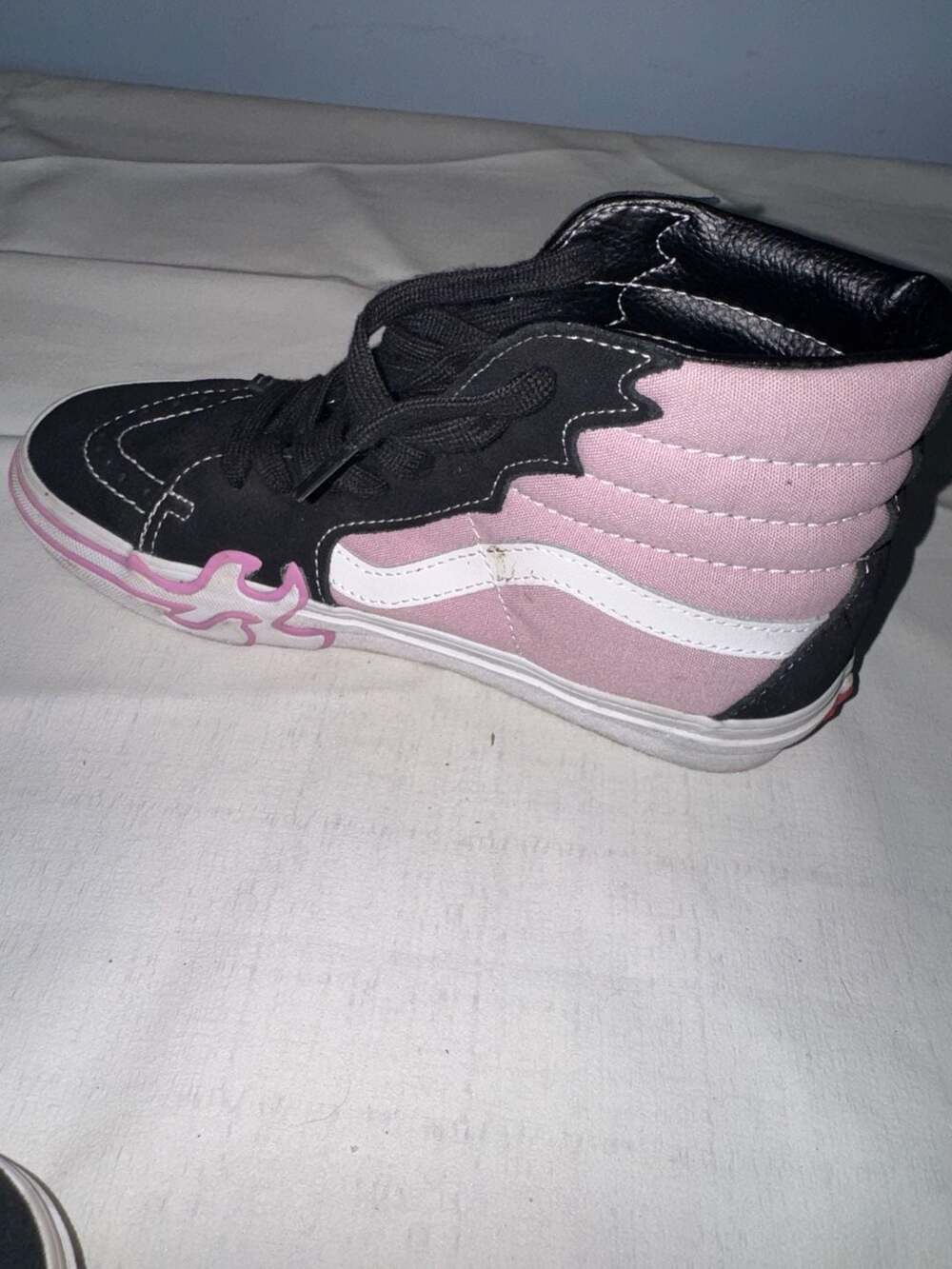 Vans Sk8-Hi Flame Lilac Black Pink High Top Sneakers Men's 6.5 / Women's 8 - Picture 3 of 6